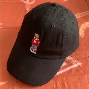 Polo by Ralph Lauren Black Cap with Bear Logo